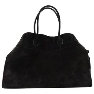 The Row Black Suede Tote Bag